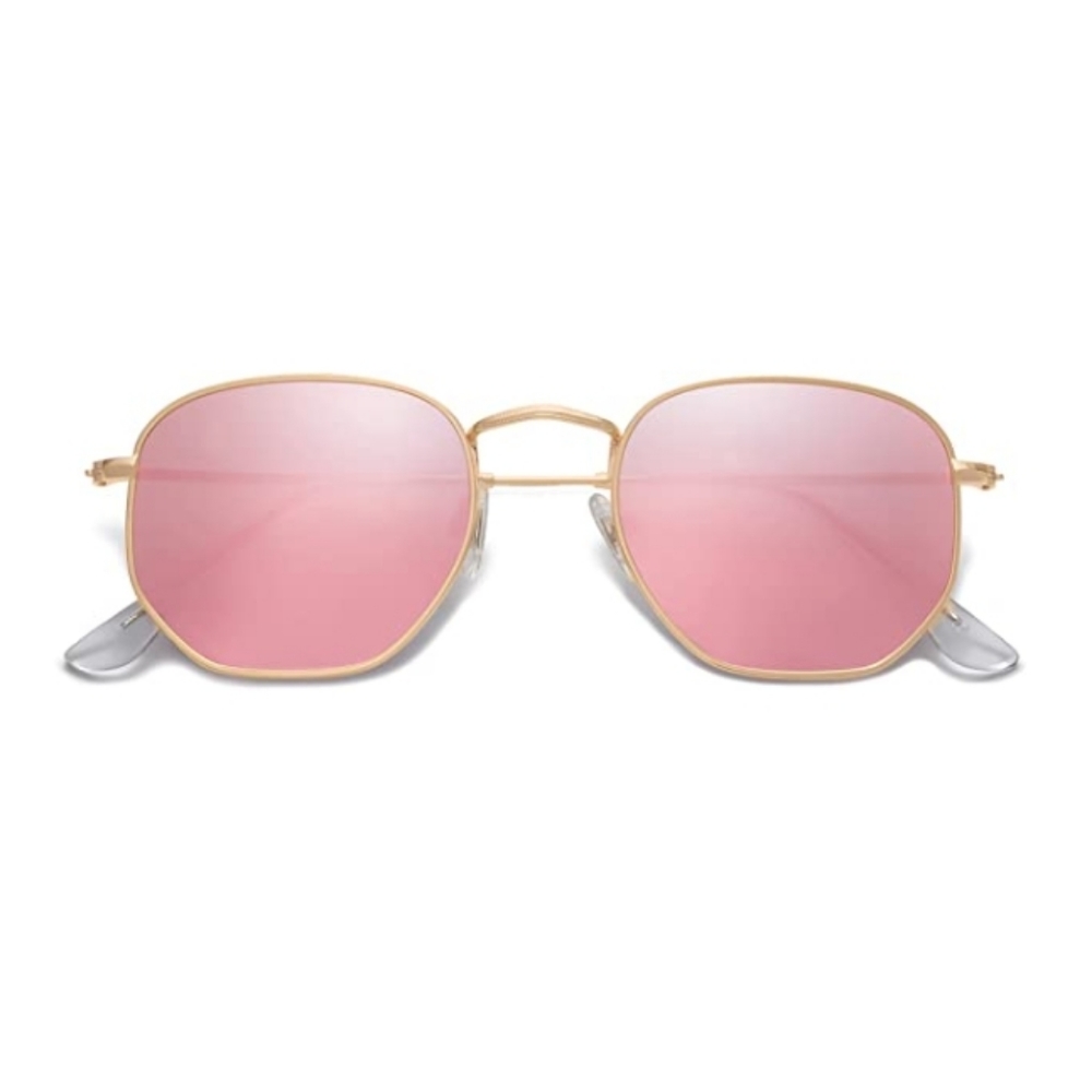 🕶Pink Mirror Hexagonal Polarized Sunglasses for Men and Women - Picture 4 of 4